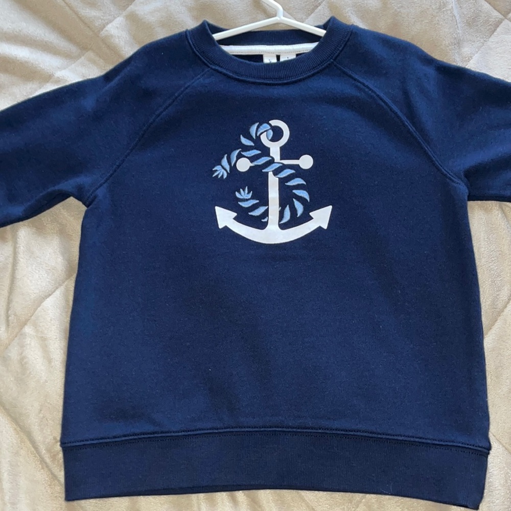 Janie and Jack Anchor Sweatshirt in Navy
